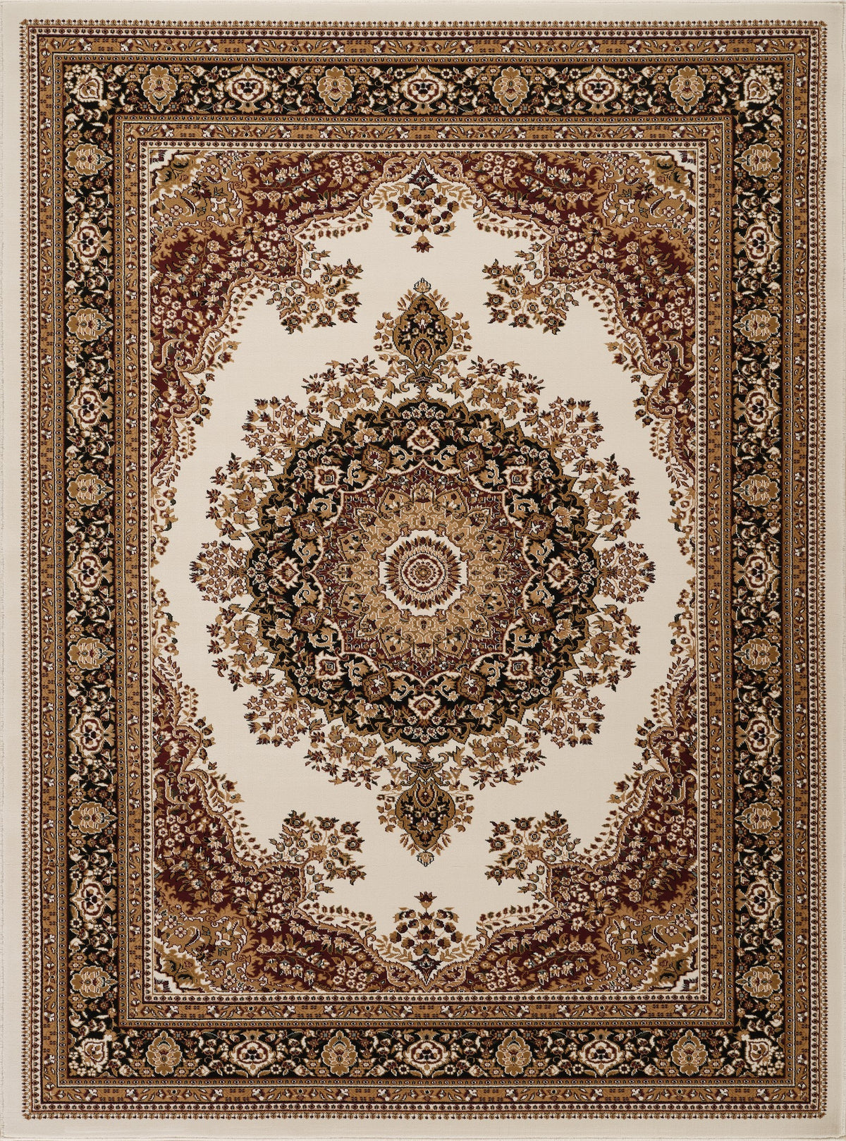 Manchester GC_HER5006 Ivory 7 ft. 10 in. x 10 ft. 6 in. Area Rug