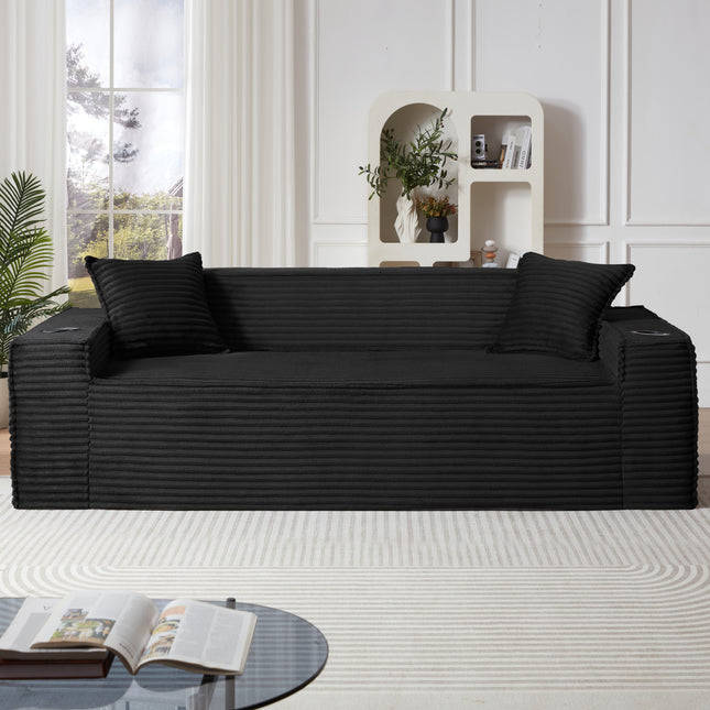 3Seater Sofa Boneless Couches,No Assembly Needed, Modern Sofa for Compact Living Rooms, Apartments, and Offices