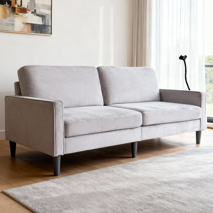 Modern Loveseat Sofa with Solid Wood Frame
