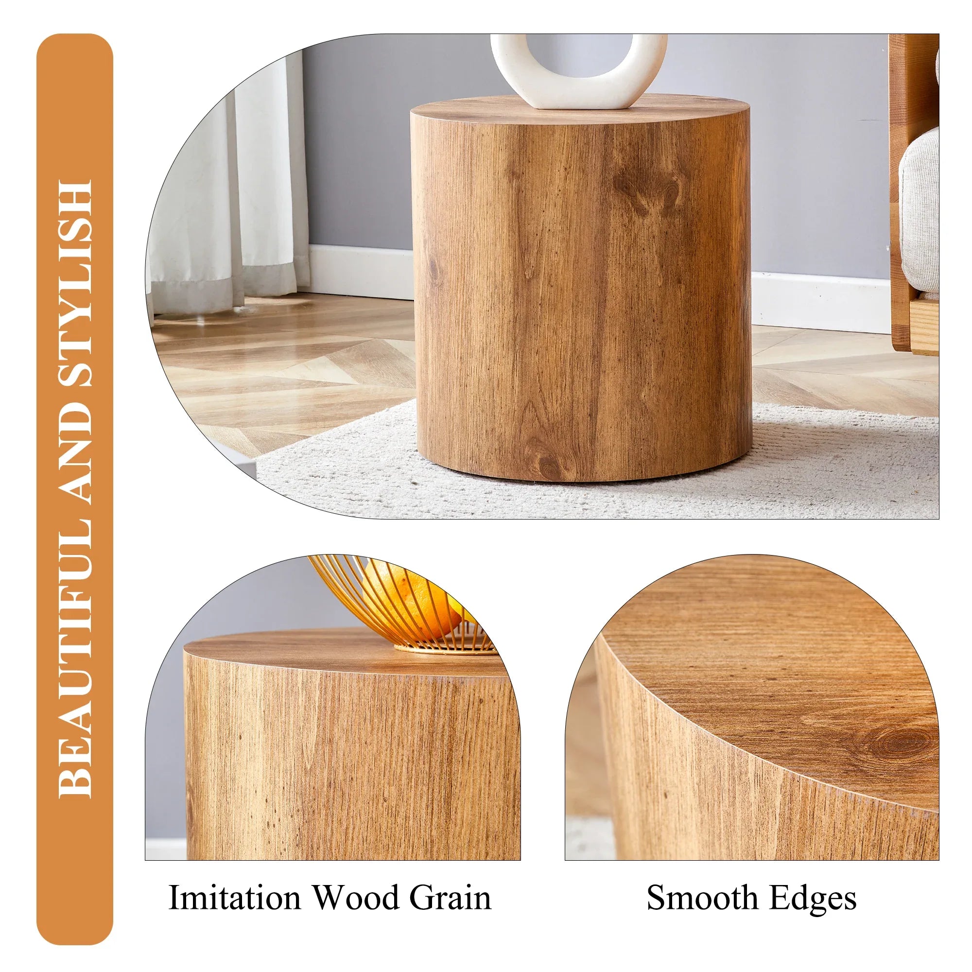 The cylindrical table with its patterned design can be easily integrated into a variety of interior styles, from coffee tables to small dining tables, workbenches or makeshift writing desks. - Eloy Royal