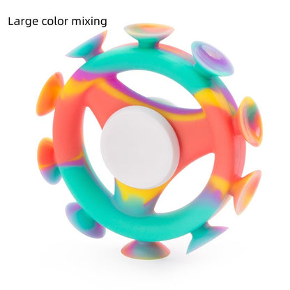 Sucker Rotating Fingertip Gyro Silicone Toy