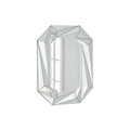Elegant Diamond-Shaped Wall Mirror with Modern Beveled Edge Frameless Design in Silver Finish, Wood and Glass Construction, 27.56 x 36.22 Inch
