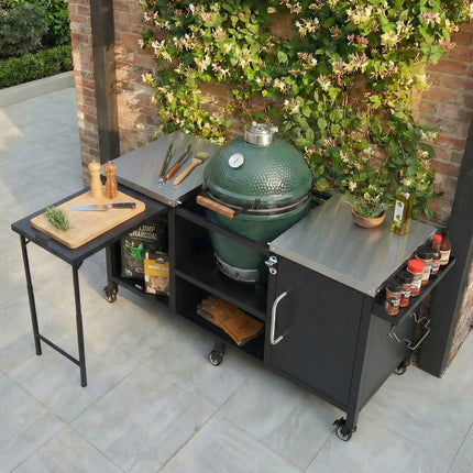 K&K 72.4 in Large Grill Table for Large Big Green Egg with