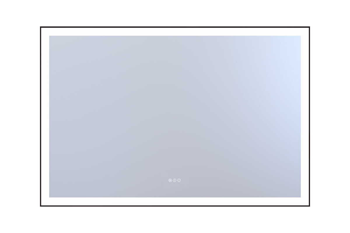 60*40in LED Mirror with Defogger & Dimmable, 3-Color Temperature (3000/4000/6000K), Closed Corner Frame, ETL Listed.
