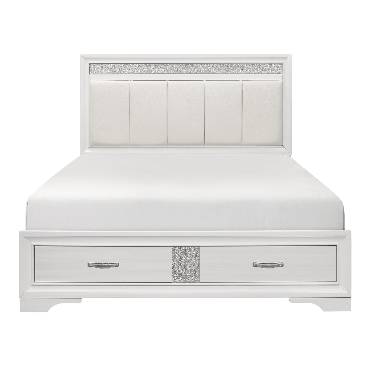 Bed California King Bedroom Engineered Wood White