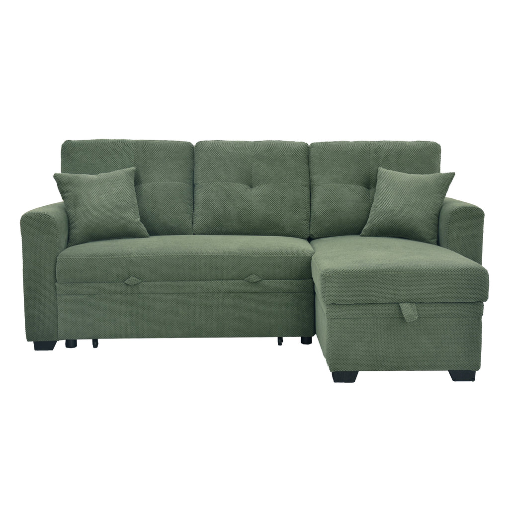 Sleeper Sofa, Sectional with Pull-Out Bed, Reversible Chaise, Storage Sectional,  Small Space Solution, Convertible Sofa Bed.