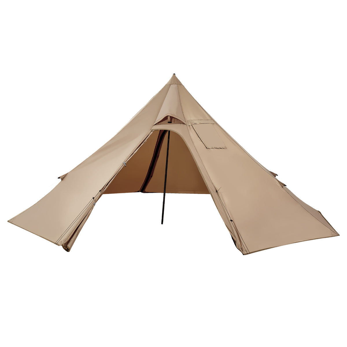 Hot Tent for 2 Persons, Portable Winter Tipi Tent with Stove Jack, Waterproof Canvas Camping Tents, Lightweight 4 Season Shelter Tents for Hiking Fishing Backpacking, S Size