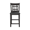 Counter Height Chairs Dining Room Wood Veneer Traditional Set of 8 Black