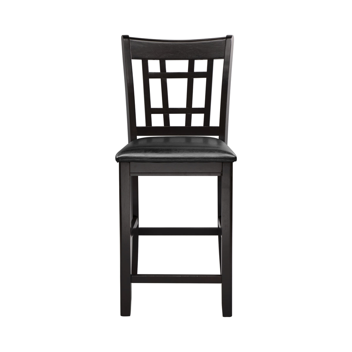 Counter Height Chairs Dining Room Wood Veneer Traditional Set of 8 Black