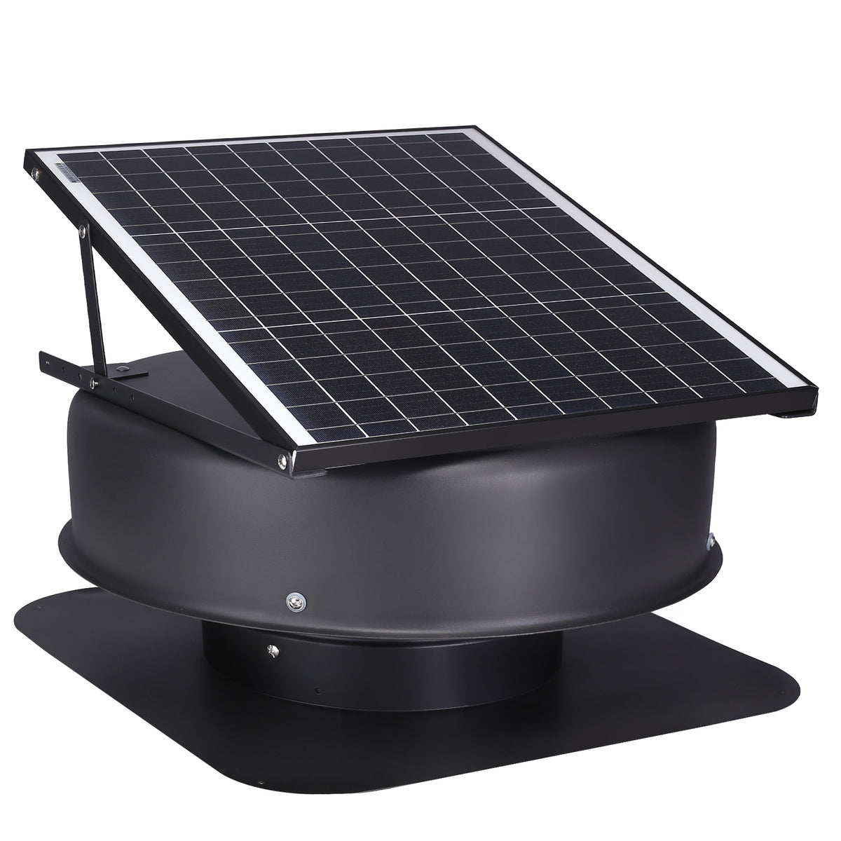 Solar Attic Fan, 42 W, 2800 CFM Large Air Flow Solar Roof Vent Fan, Low Noise and Weatherproof with 110V Smart Adapter, Ideal for Home, Greenhouse, Garage, Shop, RV, FCC Listed