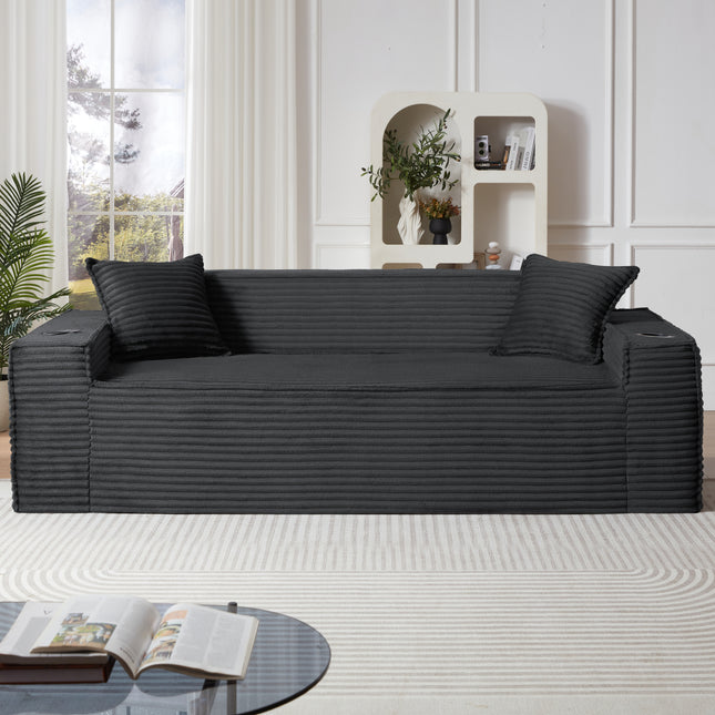 3Seater Sofa Boneless Couches,No Assembly Needed, Modern Sofa for Compact Living Rooms, Apartments, and Offices