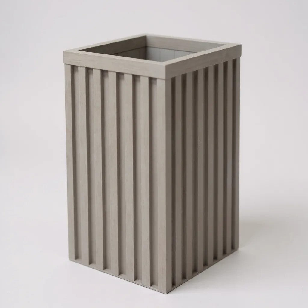 Square Grove Column Planter - Grey Brown
