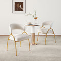 Dining chair set of 2 FABRIC BEIGE
