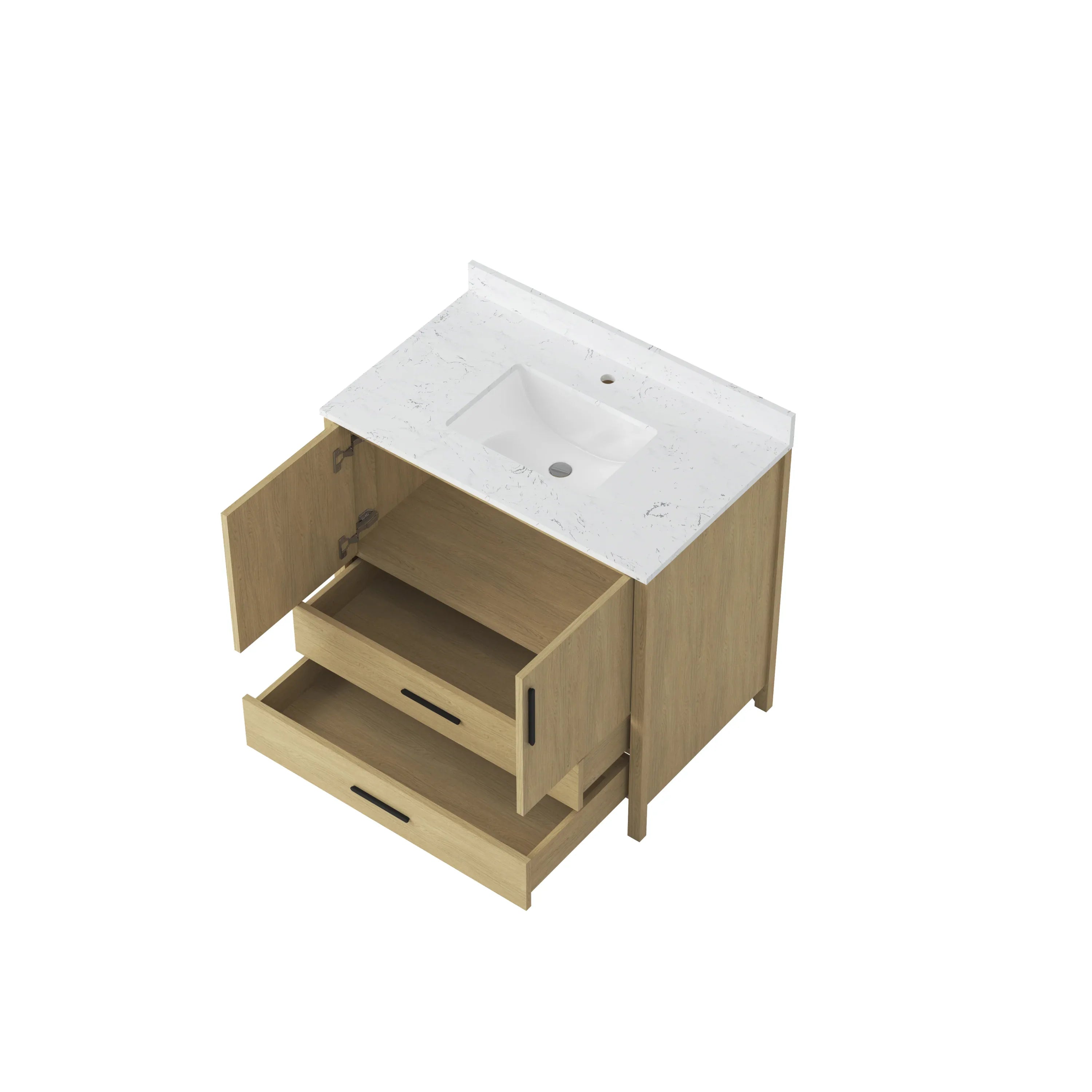 36' Bathroom Vanity Cabinet,Freestangding storage Vanity Cabinet with Countertop & Faucet Hole - Eloy Royal