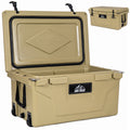 Khaki color ice cooler box 65QT camping ice chest beer box outdoor fishing cooler