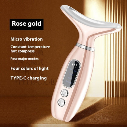 Neck Beauty Instrument Charging Color Light V Face Massage Instrument