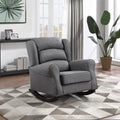 Grey Rocking Chair with Flared Arm