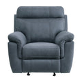 Glider Reclining Chair Microfiber Blue