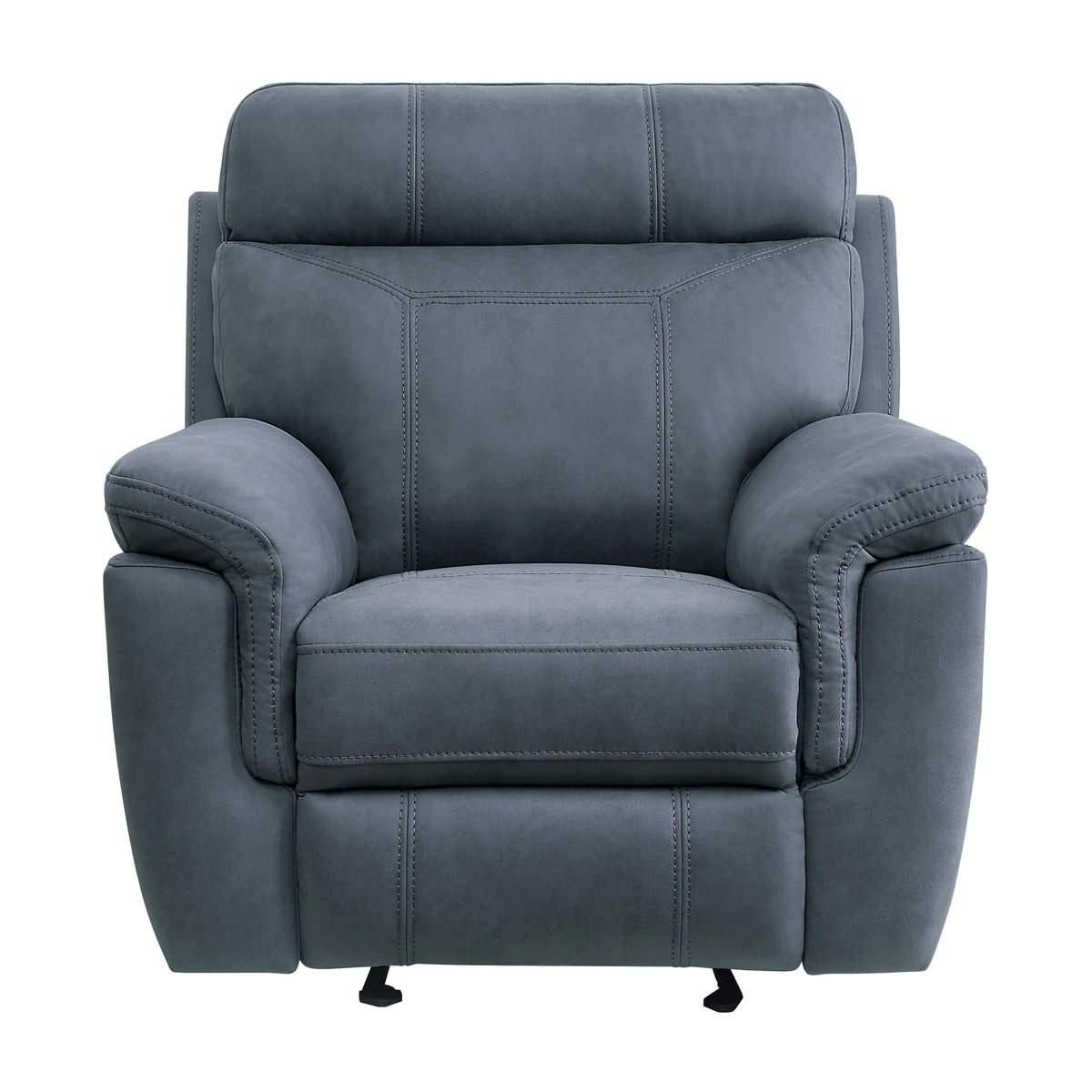 Glider Reclining Chair Microfiber Blue