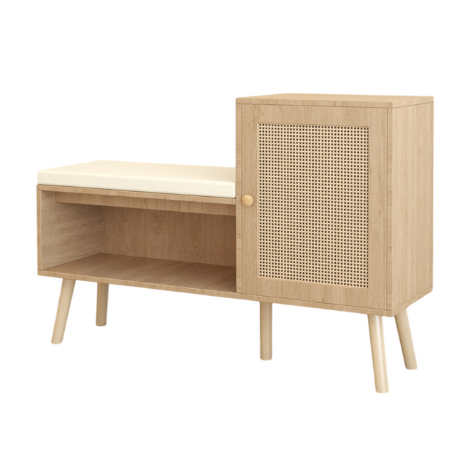 PP Rattan and Wood Construction with Modern Entryway