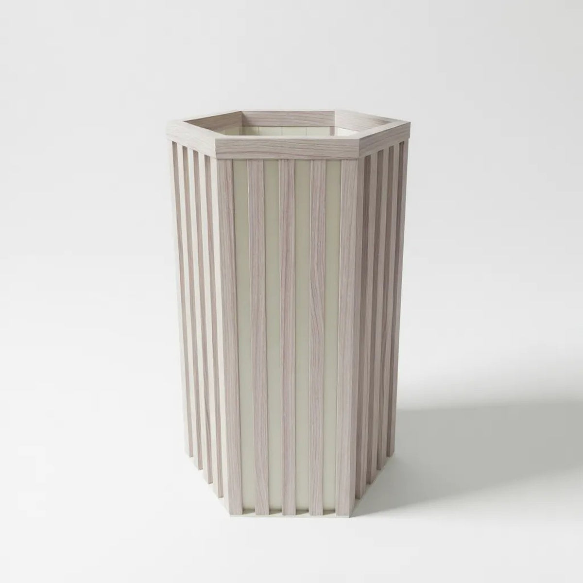 Hexagon Column Planter MD - Ash Brown