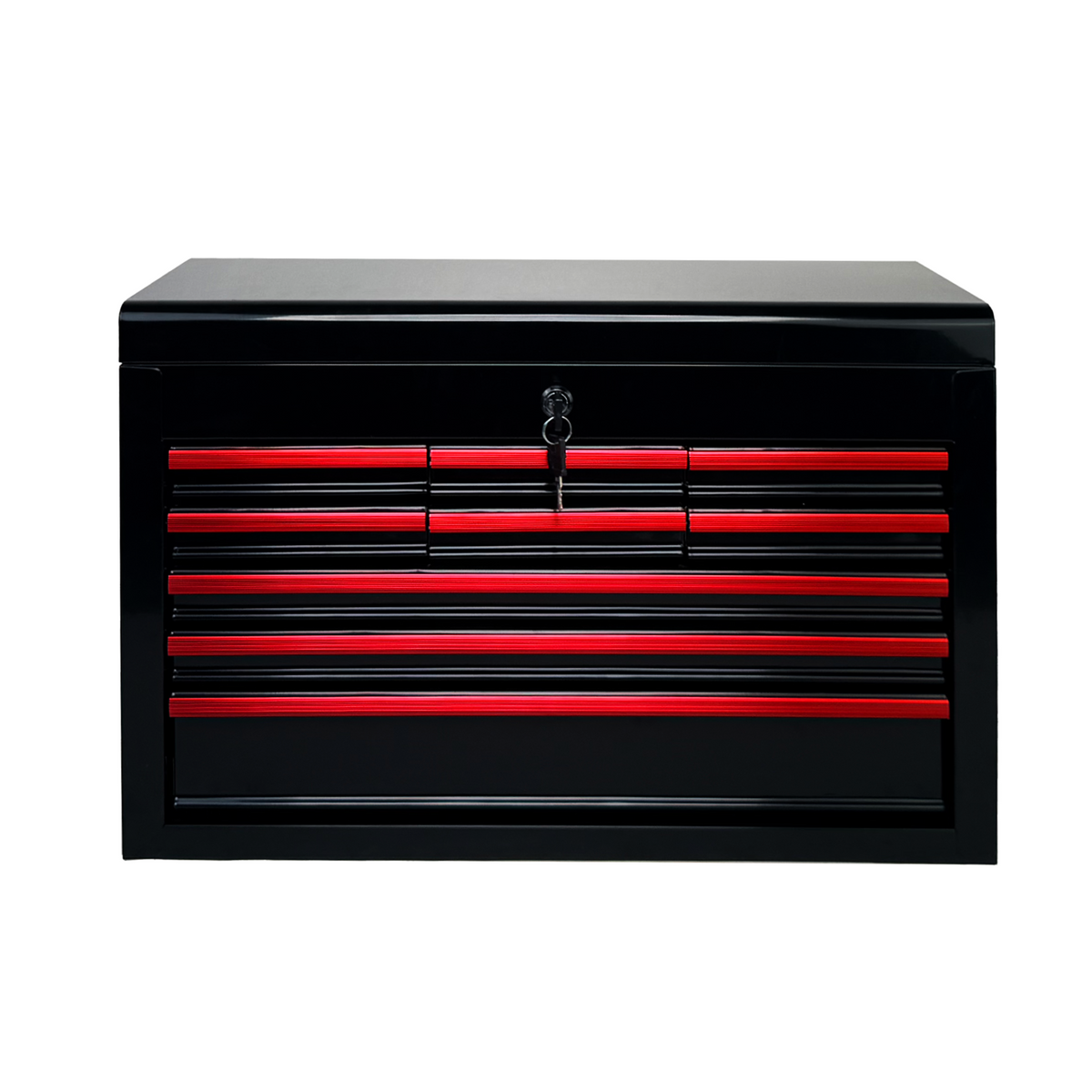 Heavy Duty Metal Tool Box, 24-inch, Portable Metal Tool Box with 9 Drawers, Small Tool Chest with EVA Liners, Ball Bearing Slide Drawers Locking & Powder Coated Finish, Multi-Function Tool Organizer