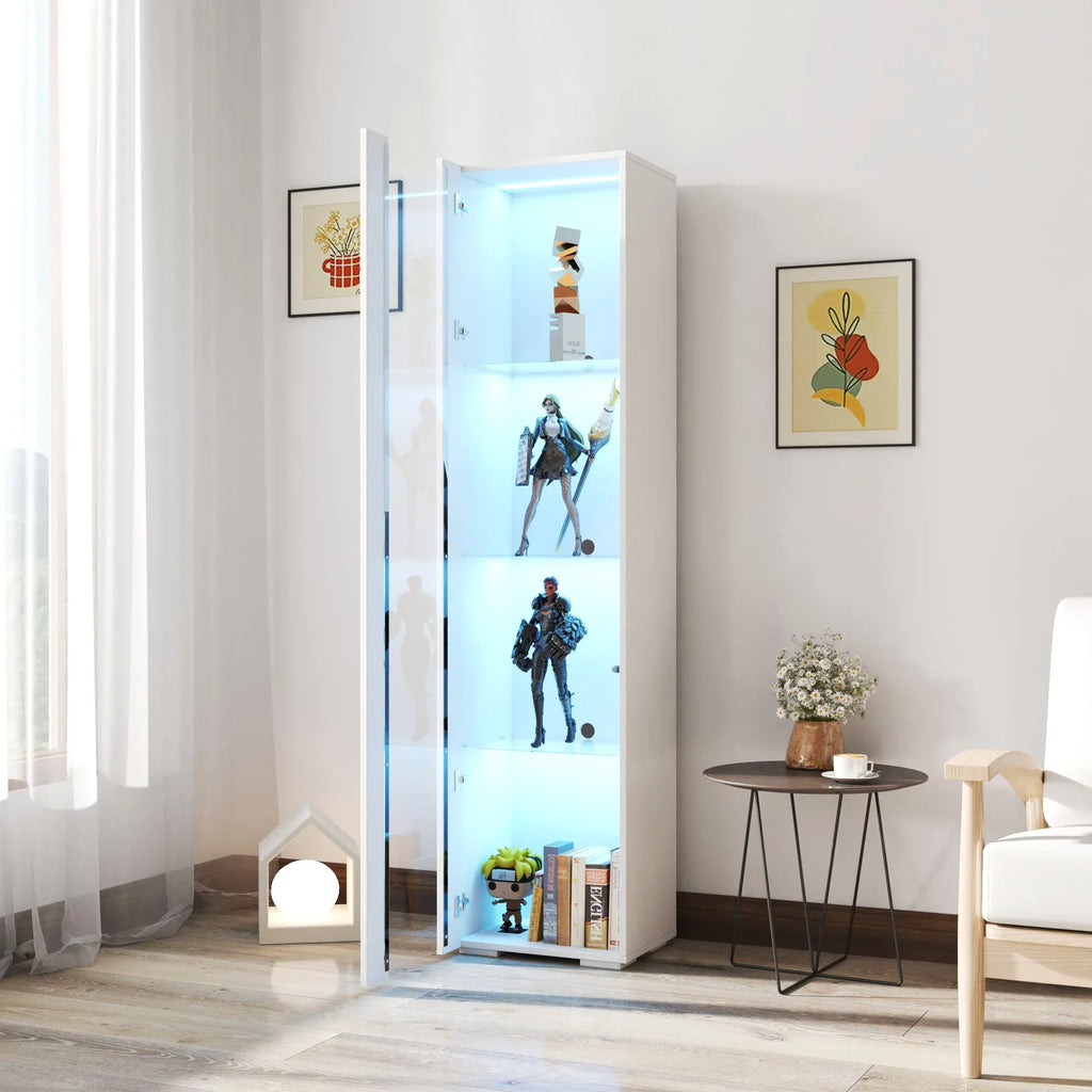 Side cabinet with aluminum strip lamp, - Eloy Royal