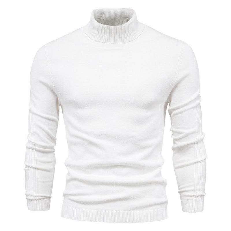 High Neck Men's Casual Knit Sweater