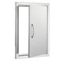 BBQ Access Door, 18W x 24H Inch Single Outdoor Kitchen Door, Stainless Steel Flush Mount Door, Wall Vertical Door with Handle, for BBQ Island, Grilling Station, Outside Cabinet