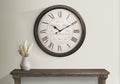 Clocks, 30' Round, Large Oversized, Wall Clock, Brown, Transitional