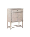 Vintage Bone White 2-Door Wine Cabinet with Lift Top