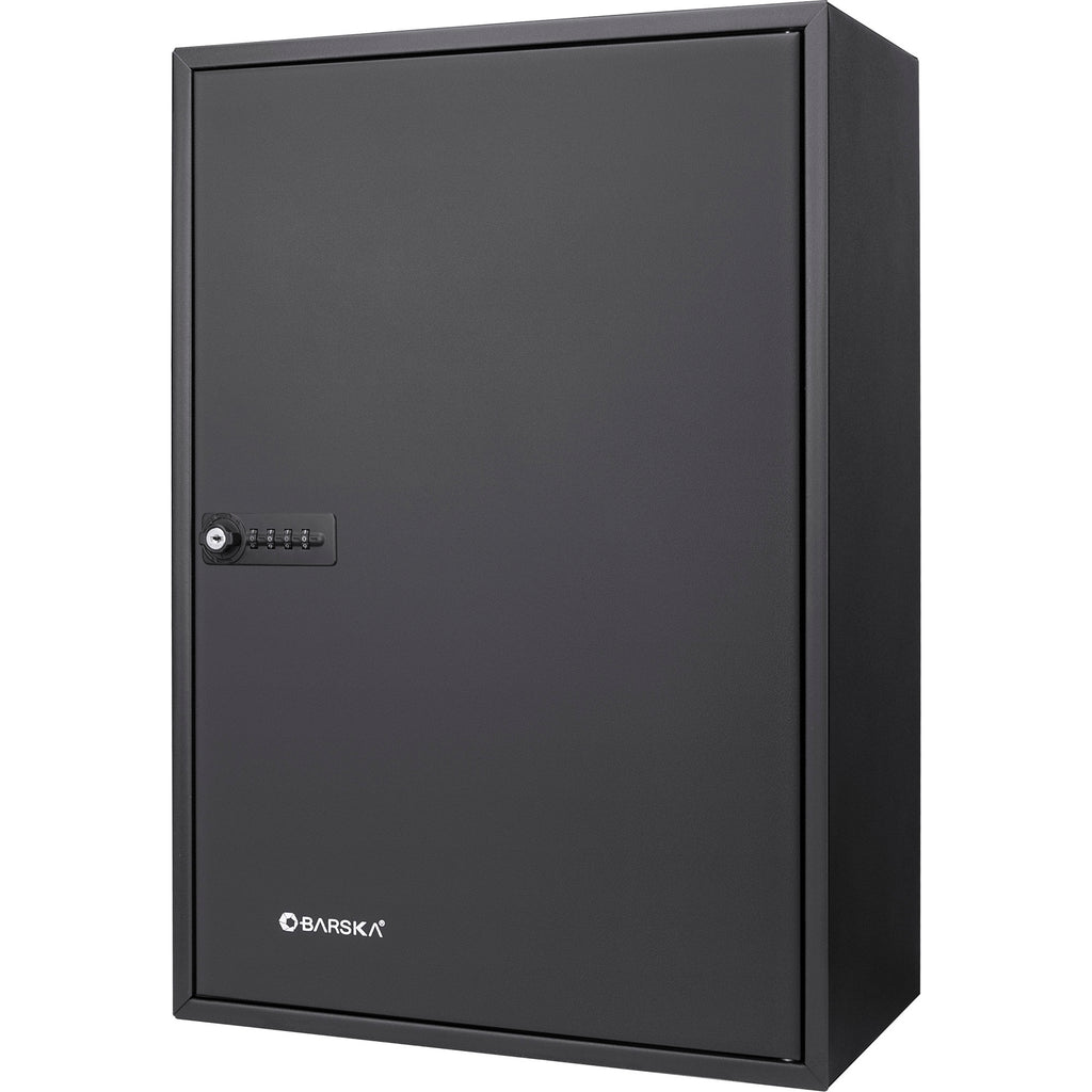Black Steel Adjustable Key Cabinet with Combination Lock for Secure Key Storage
