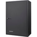 Black Steel Adjustable Key Cabinet with Combination Lock for Secure Key Storage