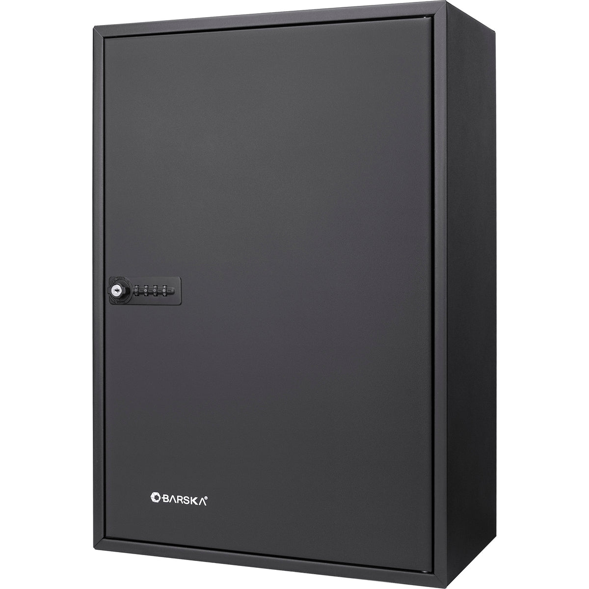 Black Steel Adjustable Key Cabinet with Combination Lock for Secure Key Storage