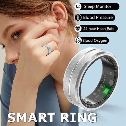 2024 Smart Ring For Men Women Heart Rate Blood Oxygen Monitoring Multi Sports Modes IP68 Waterproof Smart Rings For Android IOS