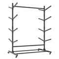 Heavy Duty Freestanding Kayak Storage Rack with Adjustable 8 Kayak Stand and Wheels for Garage, Indoor & Outdoor Use, Black Metal, 58'D*45.9'W*82.3'H
