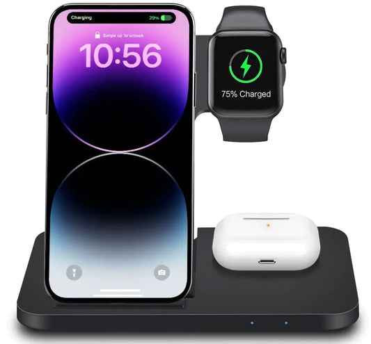 3in1 Wireless Fast Charger Dock Station - Eloy Royal