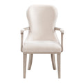 Arm Chairs Dining Room Wood Veneer Set of 10 Ivory