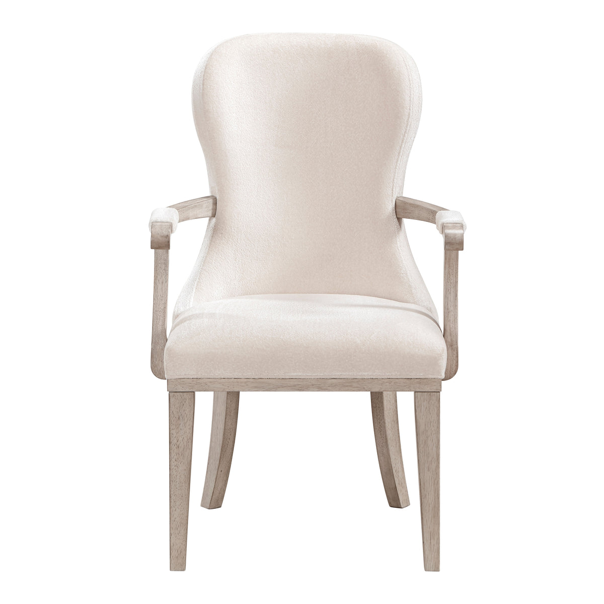 Arm Chairs Dining Room Wood Veneer Set of 10 Ivory
