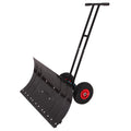 30' Heavy Duty Snow Shovel with Wheels, Garvee Adjustable Angle & Height Ergonomic Handle, Sidewalk & Pavement Clearing