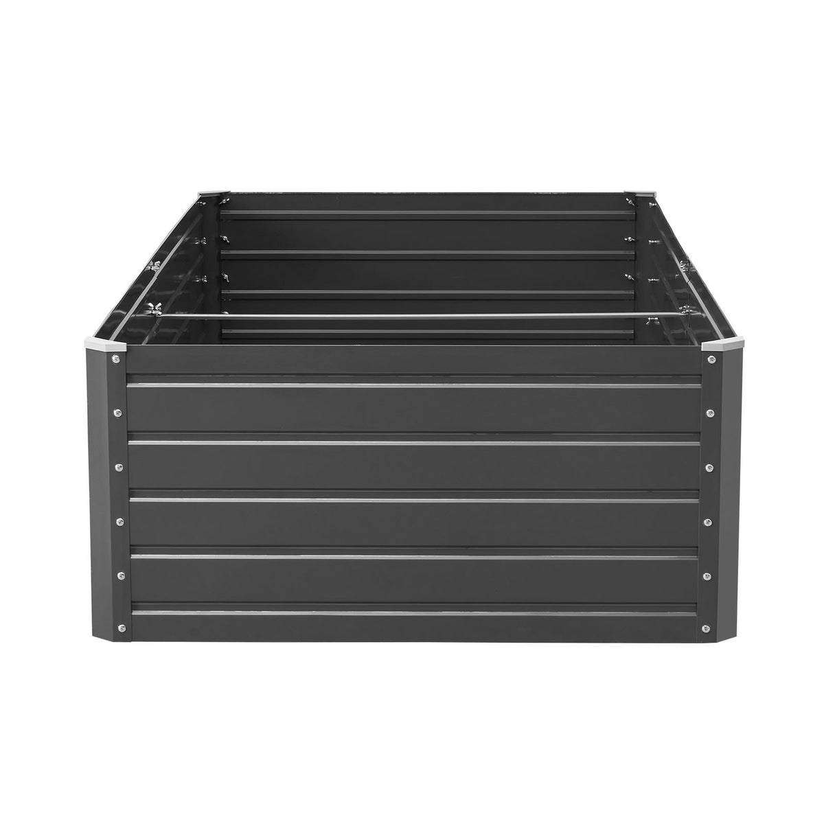 Metal Raised Garden Bed, 6.7 x 3 x 1.5 ft Outdoor Galvalume Planter Garden Box, Open Bottom Design, Large Planter Raised Bed for Growing Vegetables, Flowers, Herbs, and Succulents, Gray