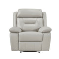Reclining Chair Leather Silver