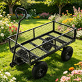 Wagon Cart Garden cart trucks make it easier to transport firewood Black color