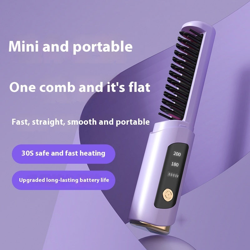 Negative Ion Straight Comb Does Not Hurt Hair Quality Wireless USB Charging