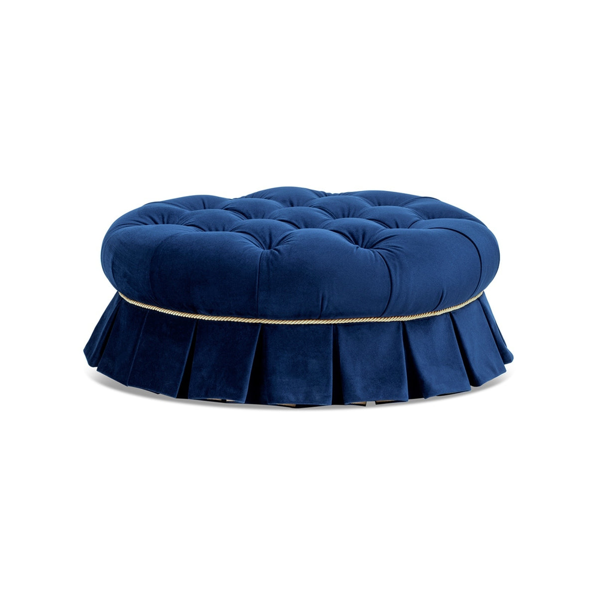 Roquefort Medium Dog Sofa Bed in Navy Blue Velvet with Wood Frame and Tufted Design
