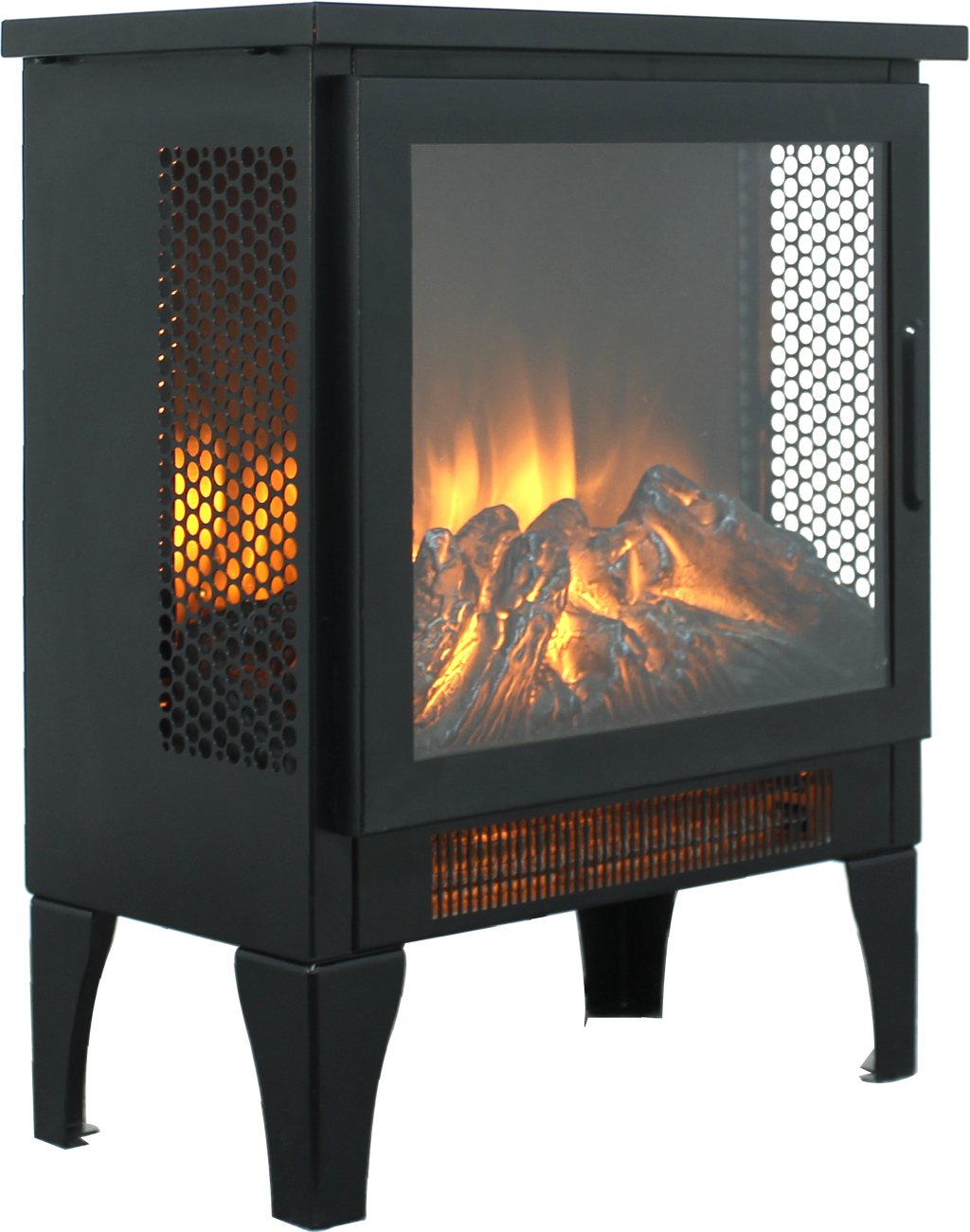 18 inch Freestanding Electric Fireplace Stove heater with 3D Flame effect