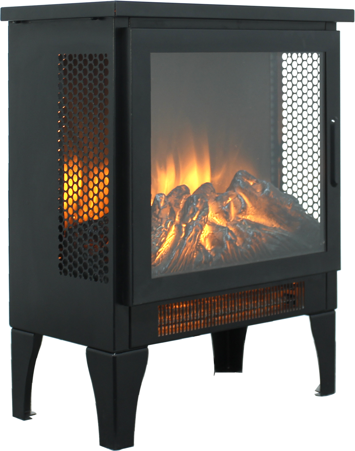 18 inch Freestanding Electric Fireplace Stove heater with 3D Flame effect