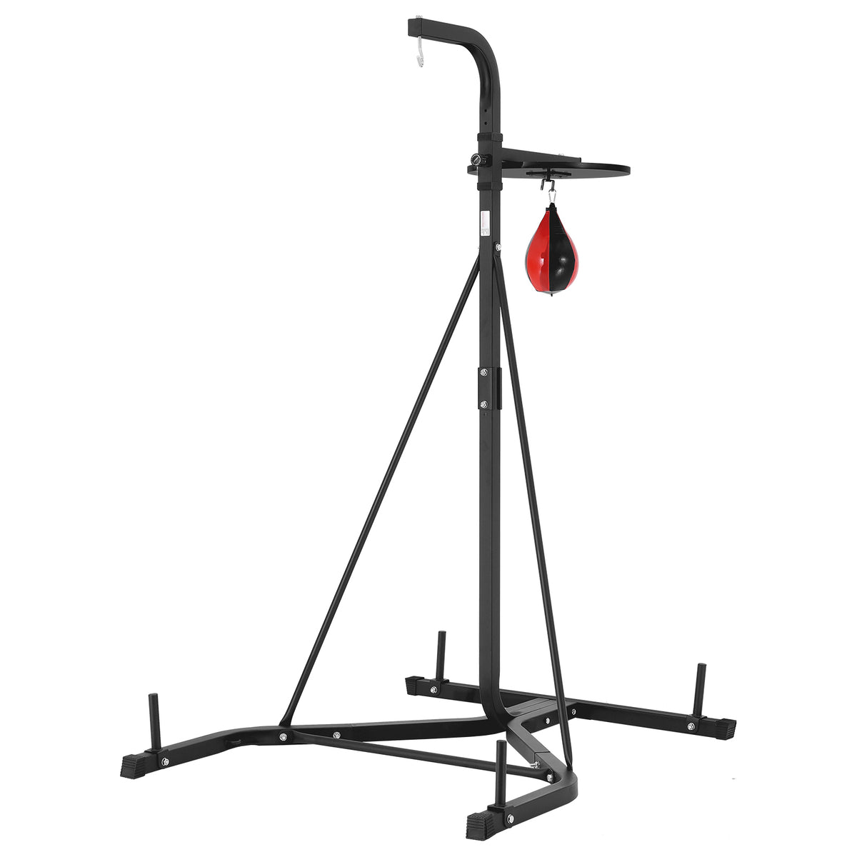 2 in 1 Punching Bag Stand, Steel Heavy Duty Workout Equipment, Adjustable Height Boxing Punching Bag and Speed Bag Stand, Freestanding Sandbag Rack, Holds Up to 140 lbs, for Home Gym Fitness