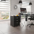 Rolling Storage and File Cabinet, Espresso