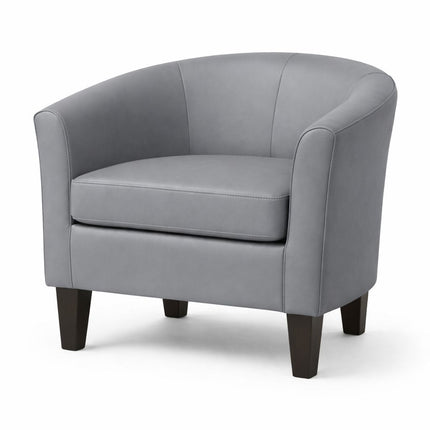 Faux Leather Accent Chair Gray